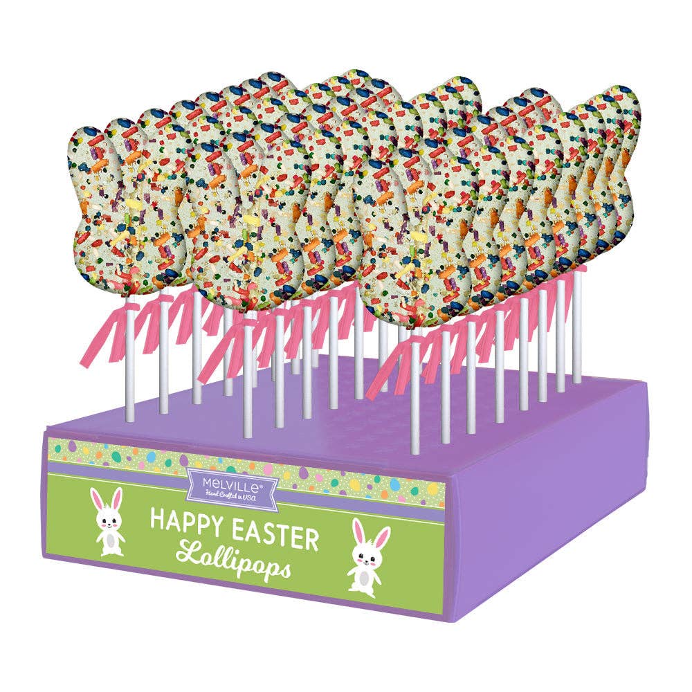 Funfetti Bunny Face Lollipops