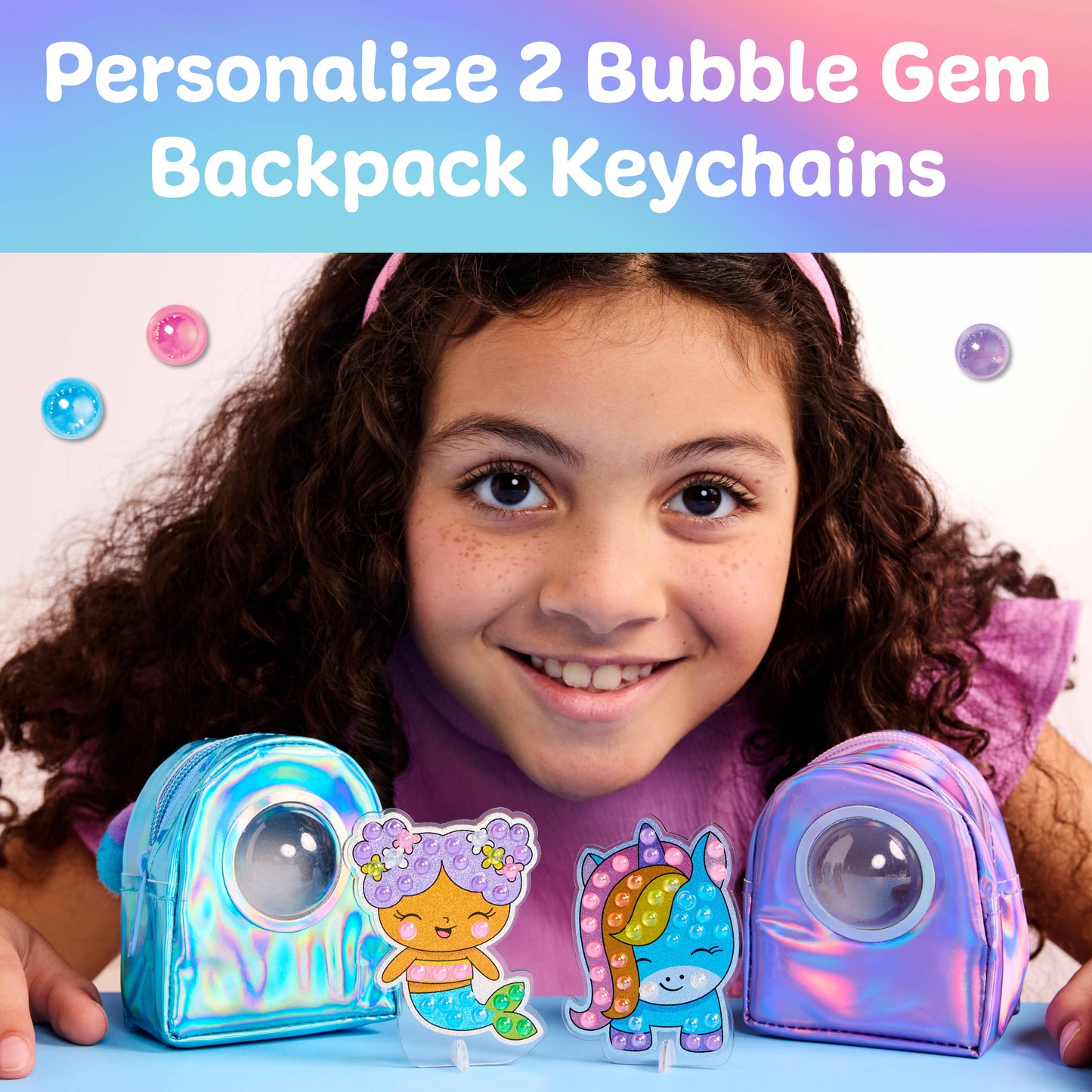 Bubble Gems Backpack Keychains Diamond Painting Kit