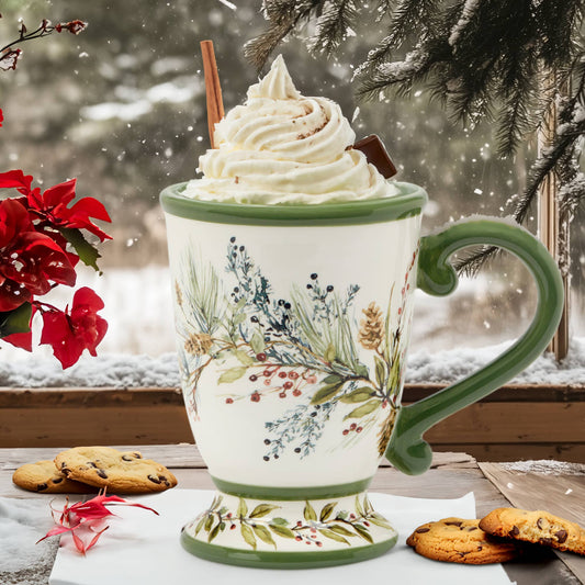 Winters Forest Christmas Ceramic Mug 16oz