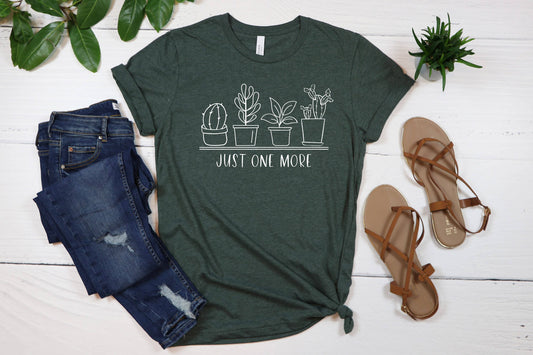PrimestoreUS - Just One More Plant Shirt, Plant Lady T-Shirt, Plant Lover Gift, Gardening Shirt, Plant Mom Shirt, Gardening Shirt, Plant Mom Shirt,: Military Green / Unisex-2XL