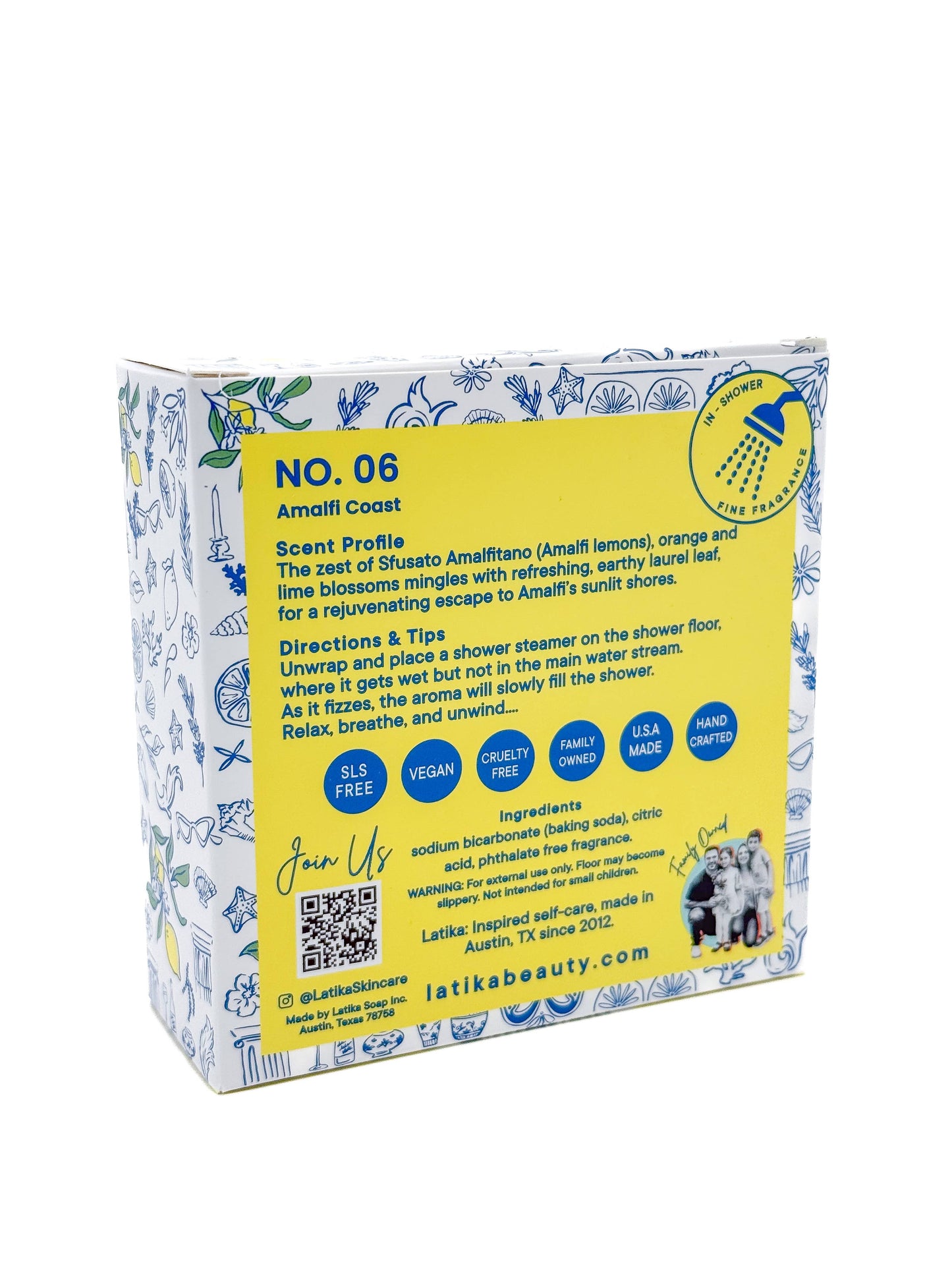 Amalfi Coast Shower Steamers Citrus & Ocean Scent -spring