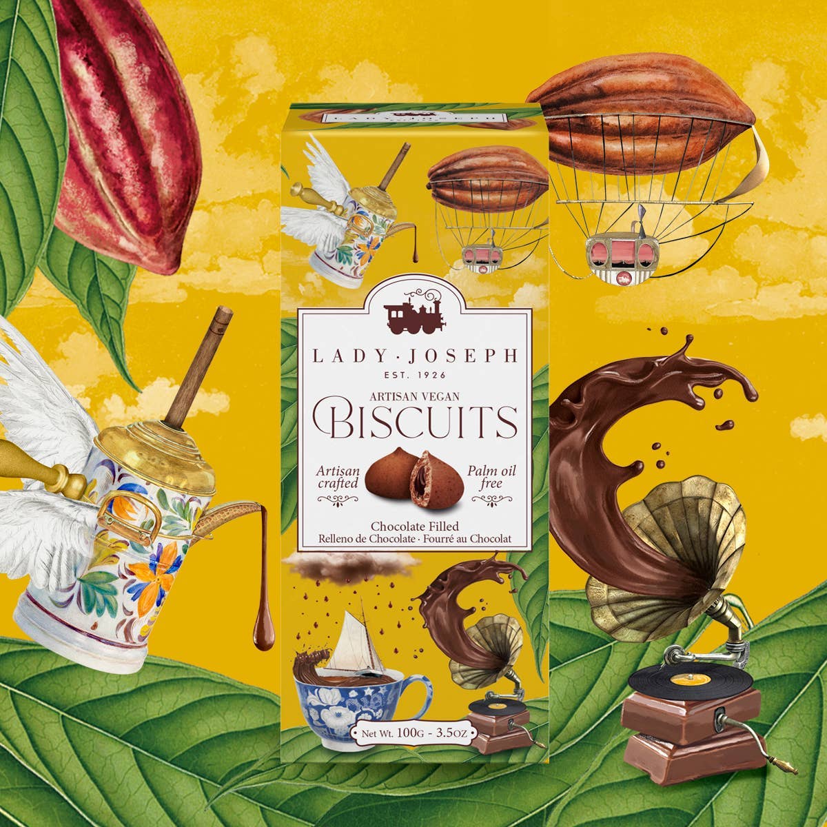 Vegan Chocolate Filled Cookies (Snack Biscuit Cookie)
