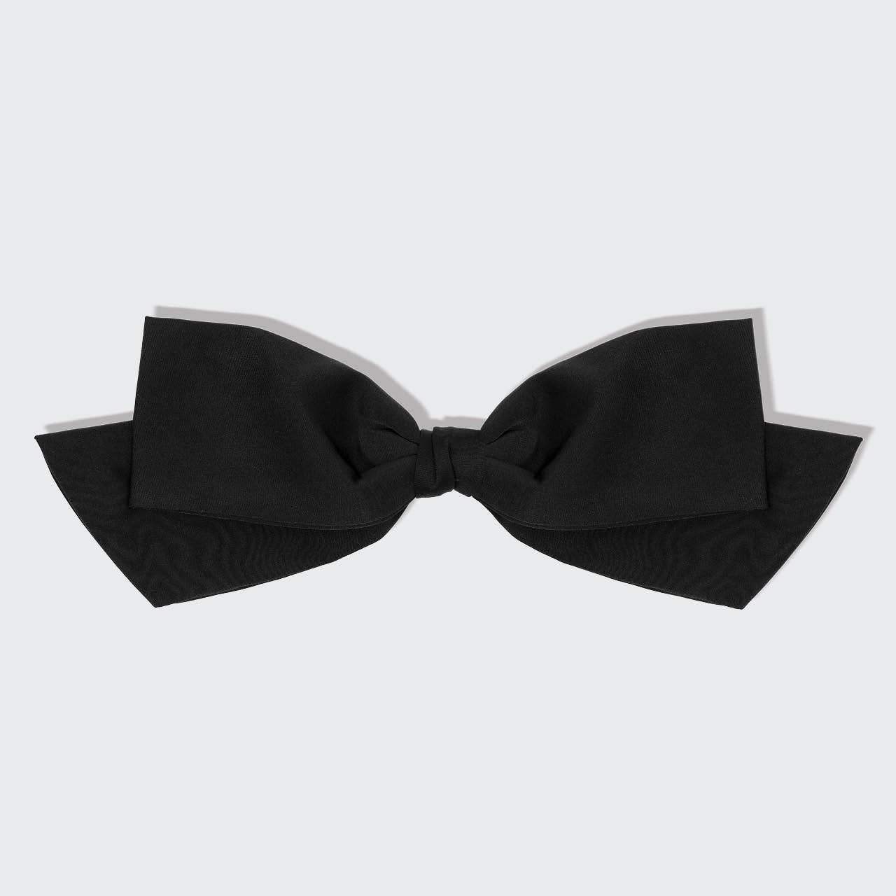 Recycled Fabric Bow Hair Clip 1pc- Black