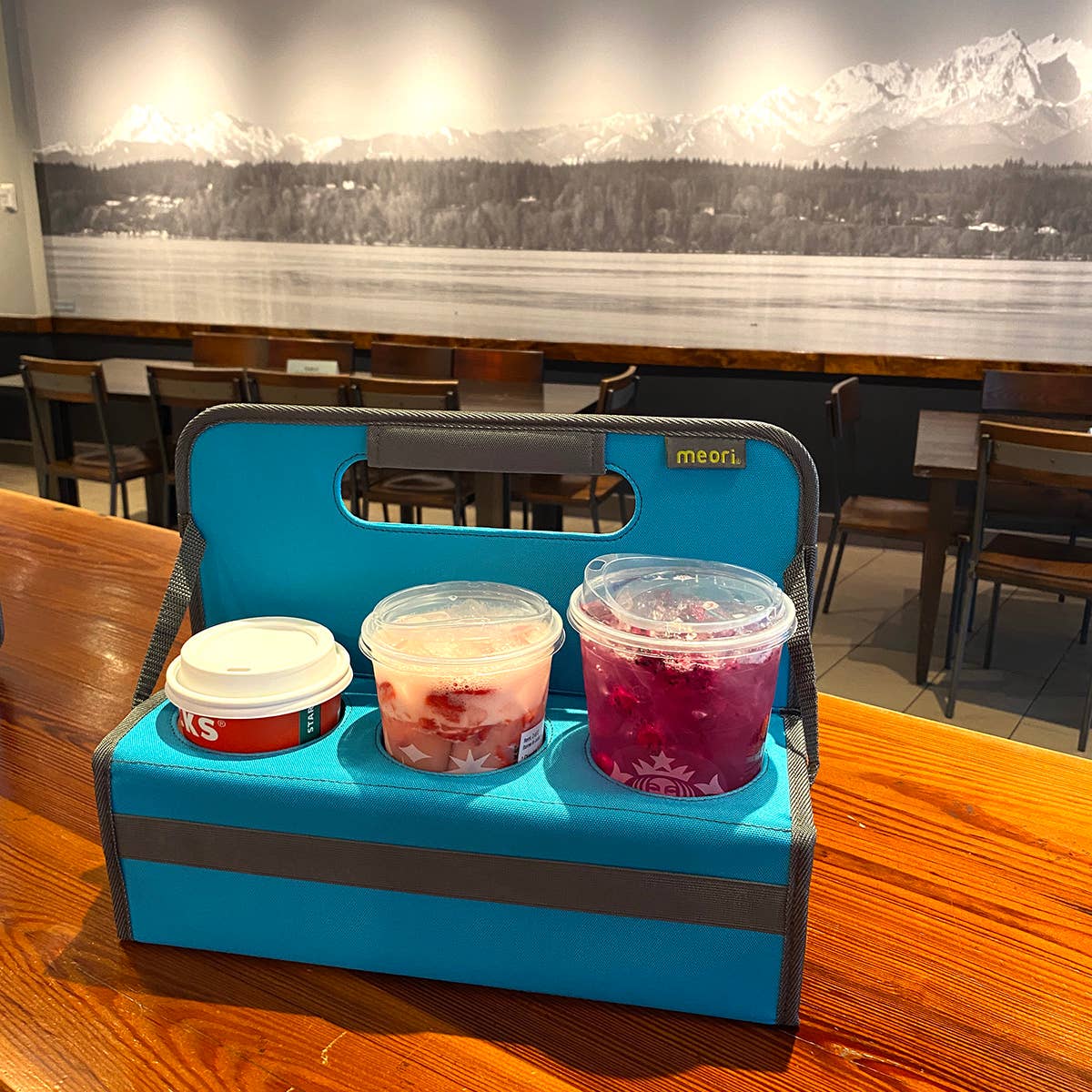 4 Cup Collapsible Reusable Drink Carrier - Marine Blue