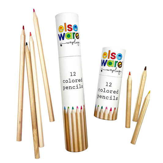 Colored Pencils - Tall & Travel Size - 12 Colors | Tall (7")