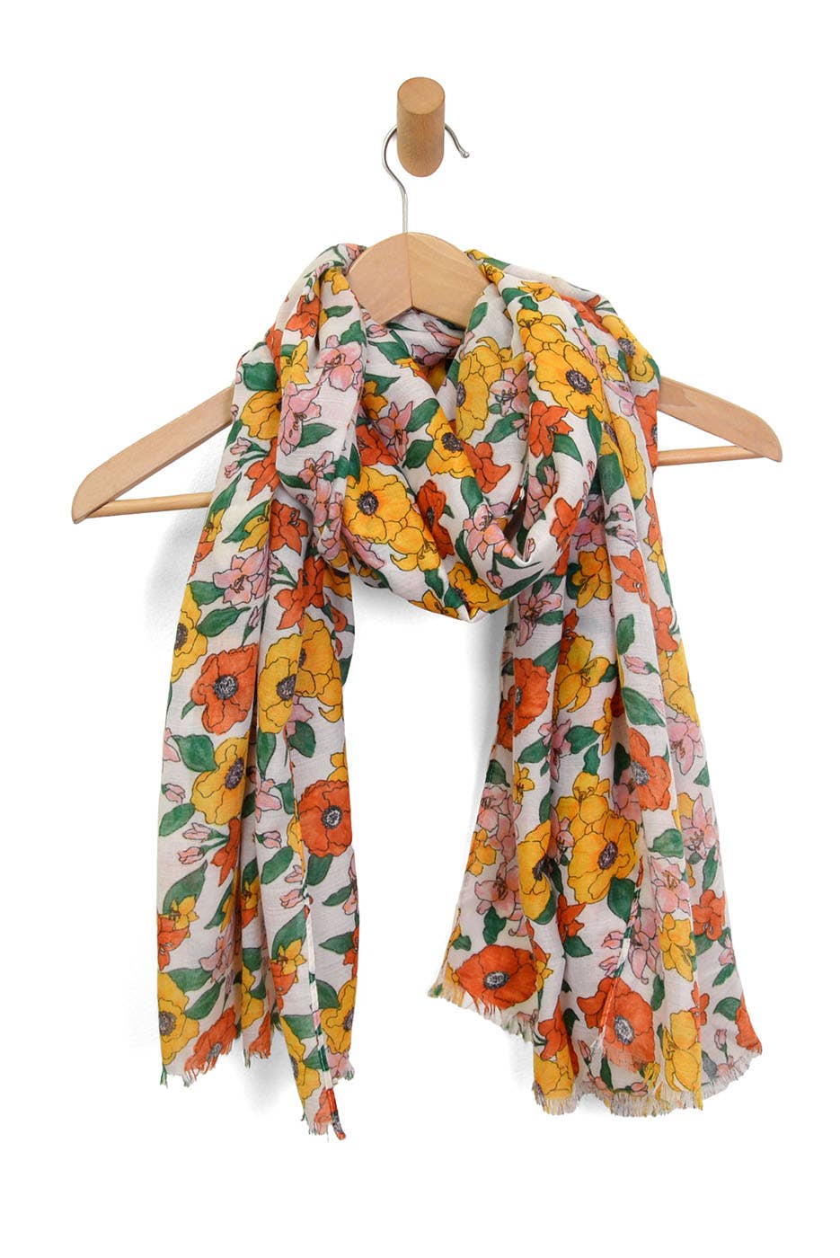 Black Poppy Field Scarf 180X88