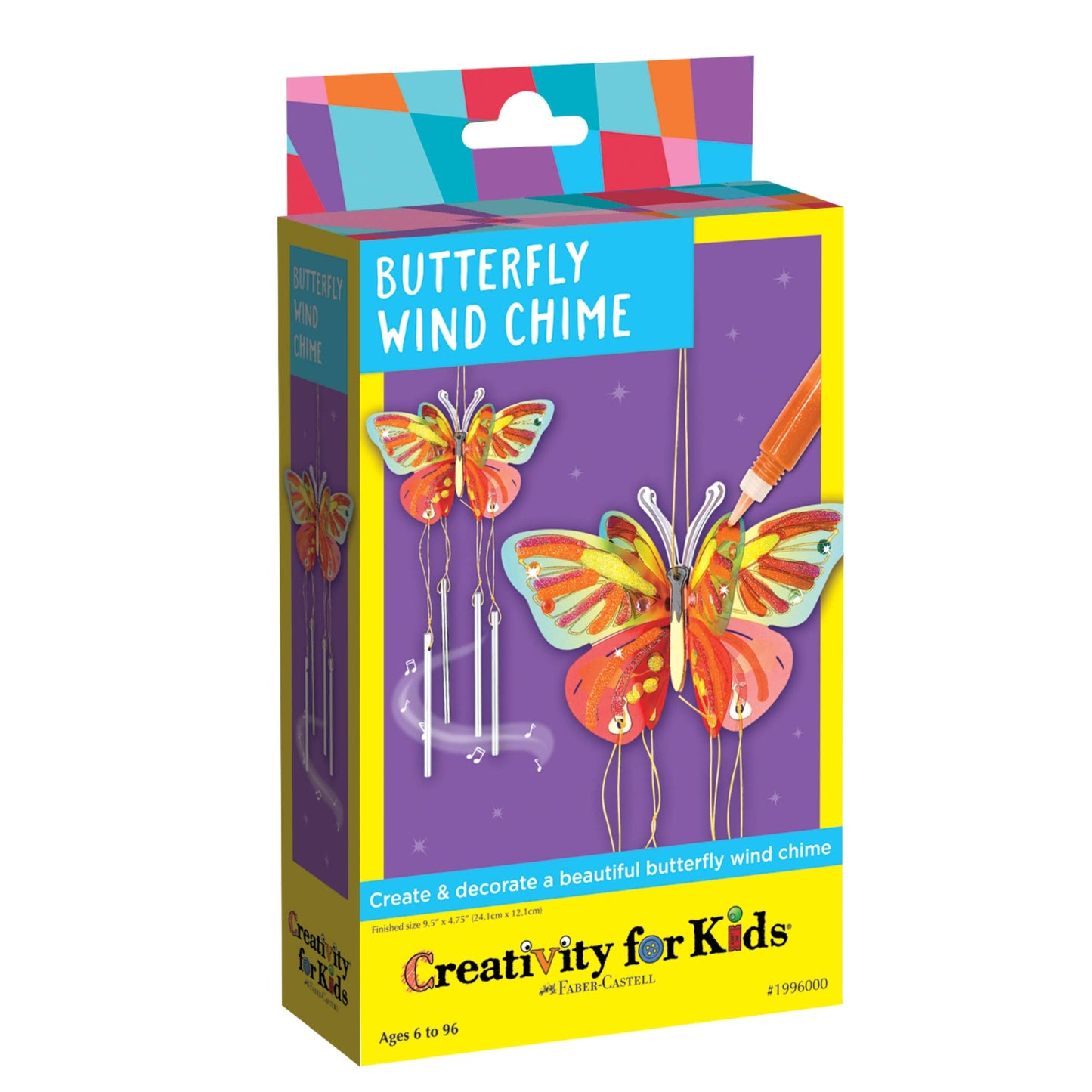 Faber-Castell / Creativity for Kids - Butterfly Wind Chime Mini Kit - DIY Craft Kit for Kids