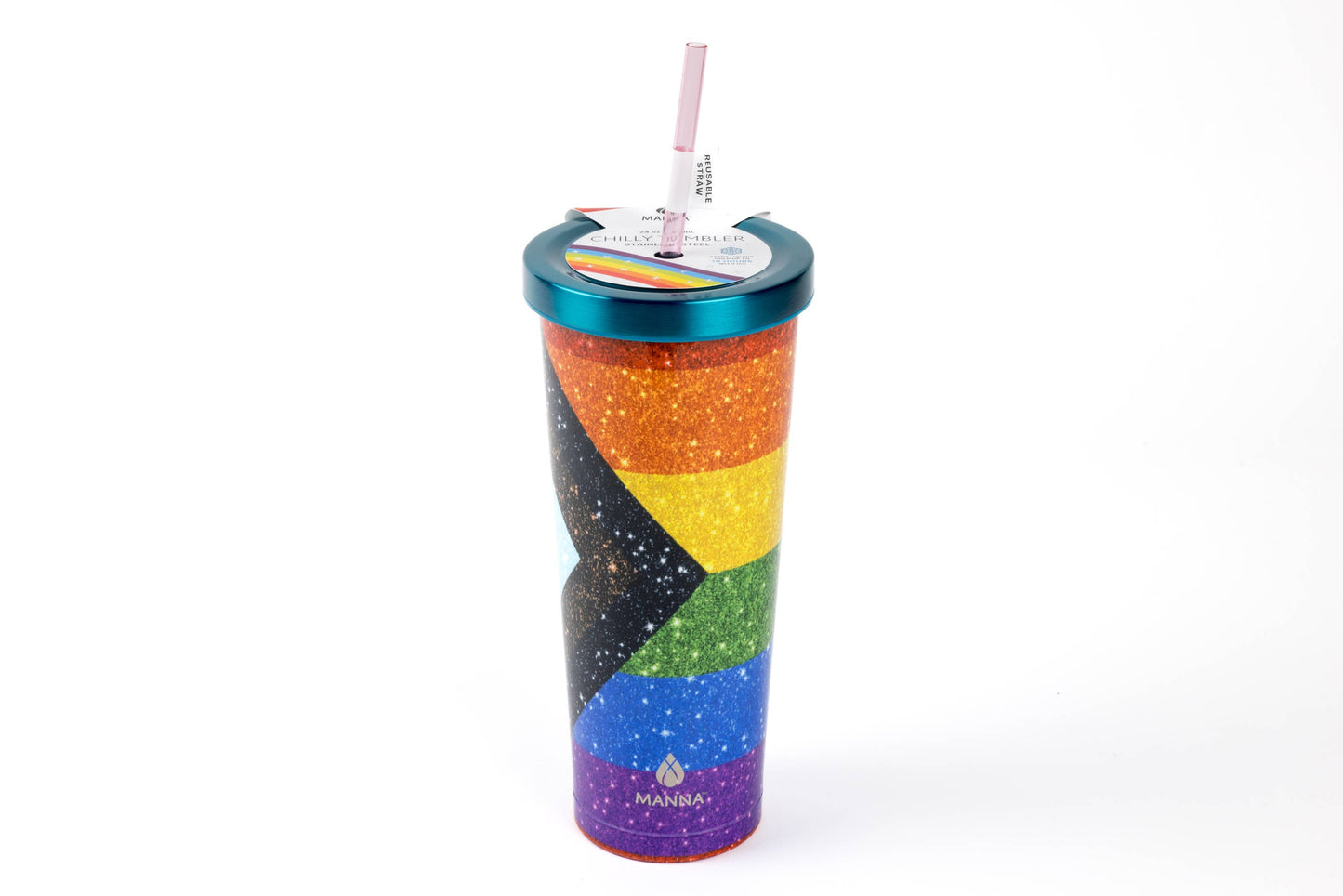 Pride 24oz Chilly Tumbler Rainbow Geometric