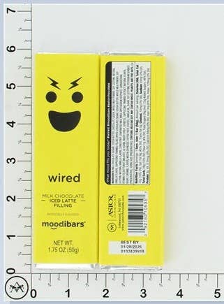 Moodibars WIRED Milk Chocolate Iced Caramel Latte Filled 1.75oz Bar
