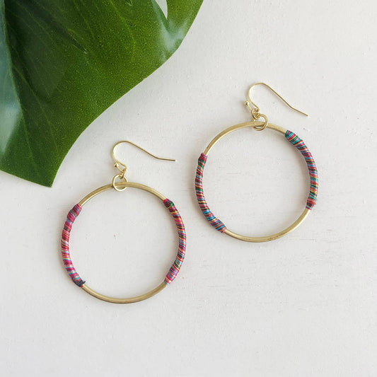 Raja Rainbow Side Wrap Hoops