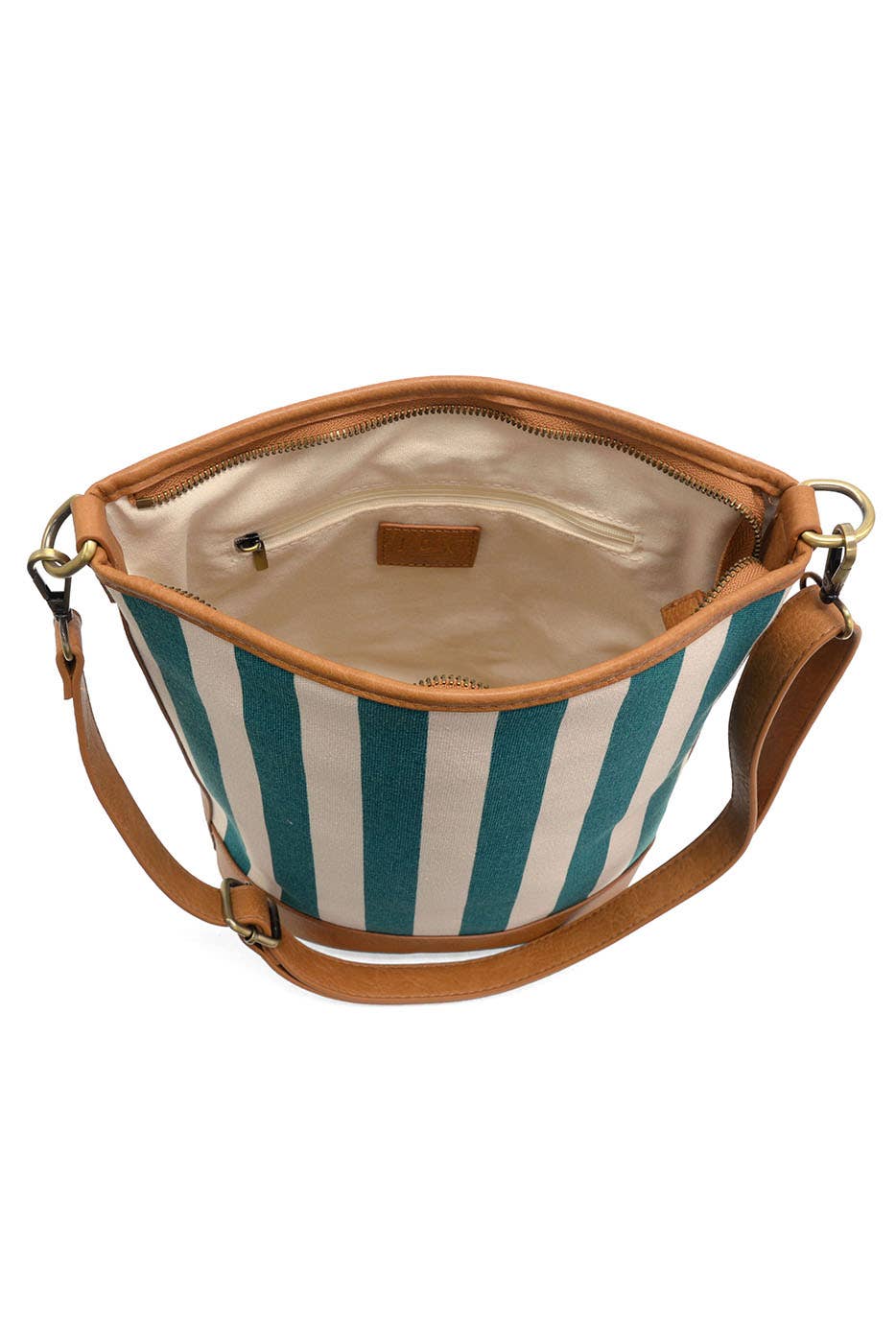 Black Awning Stripe Bucket Canvas Bag