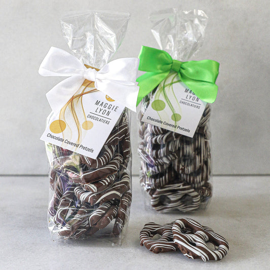 5oz Milk Chocolate Pretzels with White Chocolate Drizzle