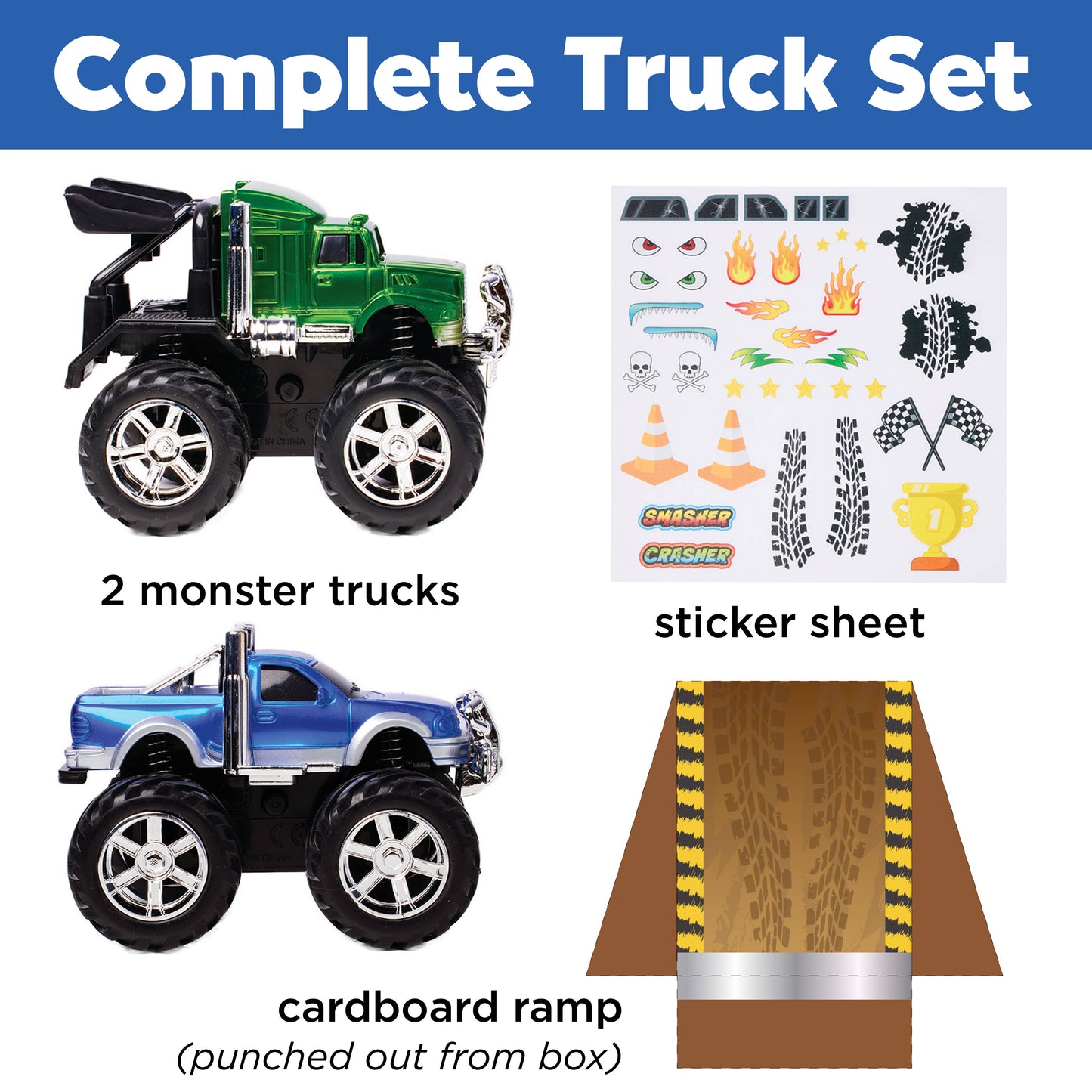 Faber-Castell / Creativity for Kids - Decorate 2 Monster Trucks Craft Kit for Kids