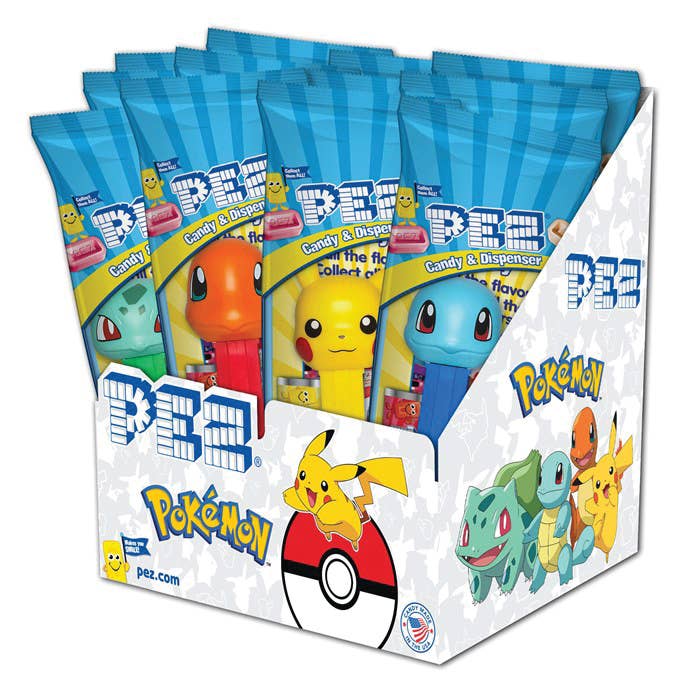 Grandpa Joe's Candy Shop - Pokemon PEZ Candy, Poly Bag, 12ct Display