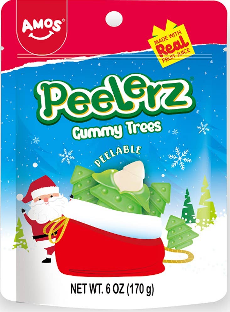 Grandpa Joe's Candy Shop - Amos Peelerz Holiday Gummy Tree, 6oz,12ct