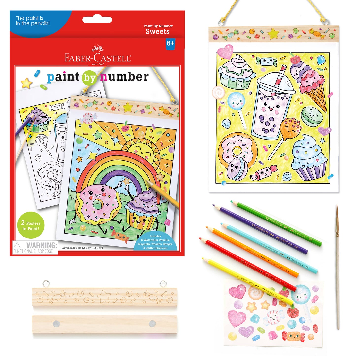 Paint by Numbers Hanging Wall Art Kit - Sweets