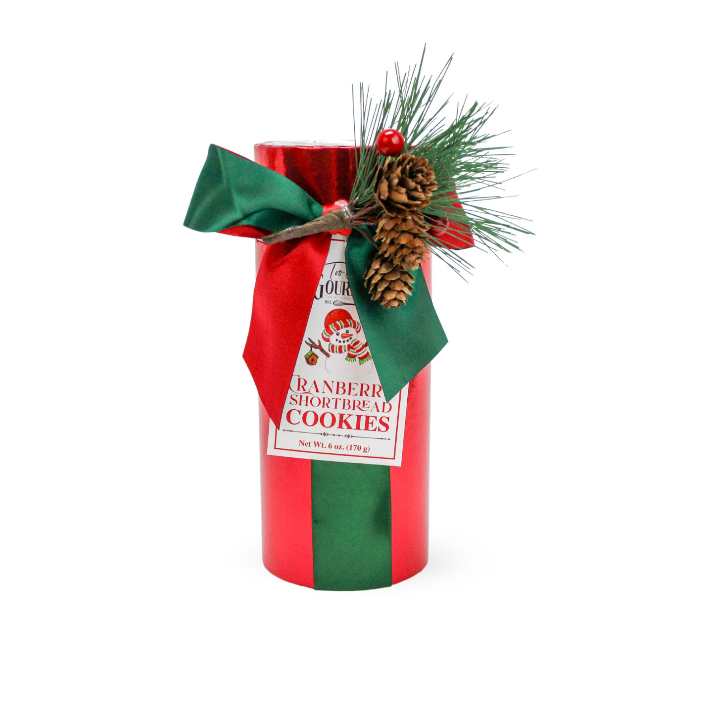 Too Good Gourmet - Metallic Deco Tube: White Chocolate & Cranberry Cookies