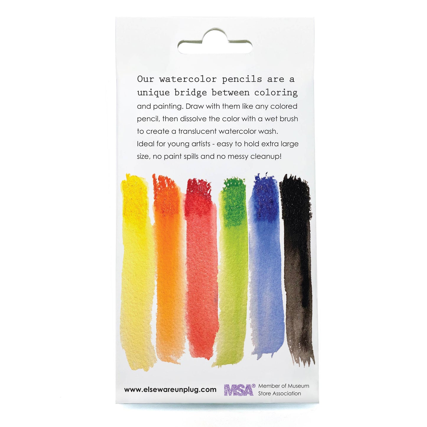 Extra-Large Watercolor Pencils - 6 Eco-Friendly Colors | without 12 jumbo pencil sharpeners