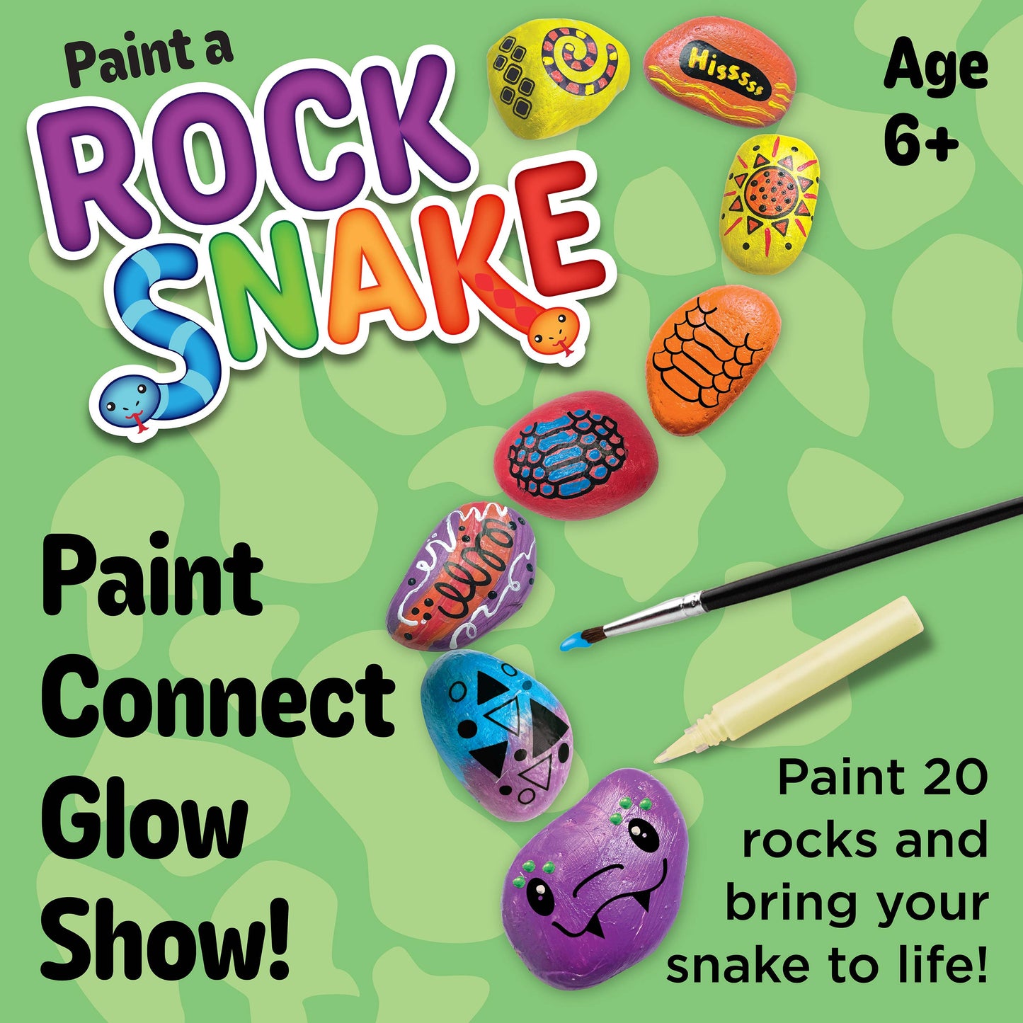 Rock Snake Bucket - Rock Painting Craft