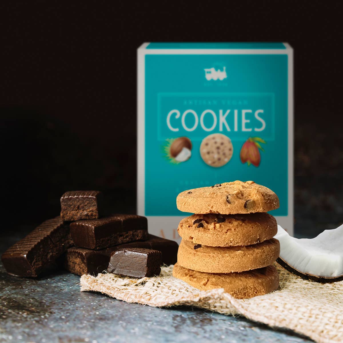 Cookies with Coconut & Dark Chocolate