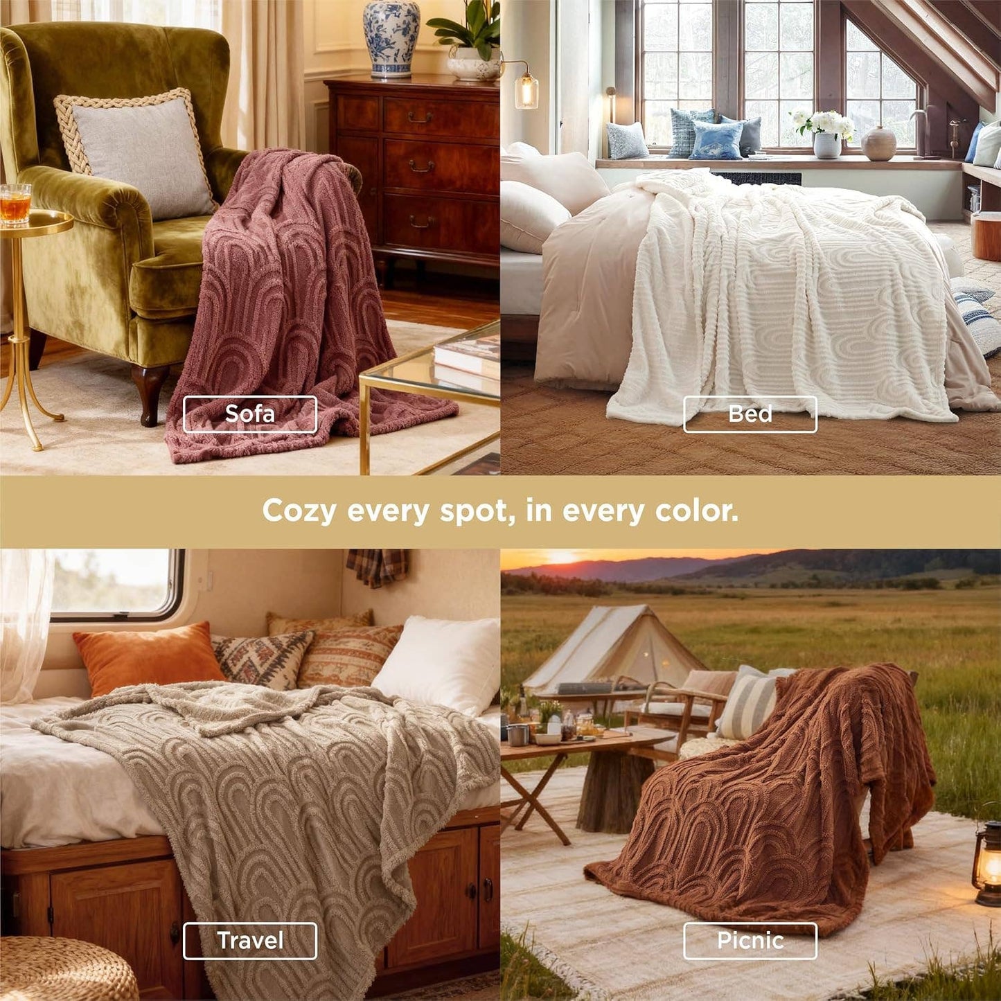 FLUFFERY - Cozy Home Taffeta Fleece Blanket 130x150cm Single Layer