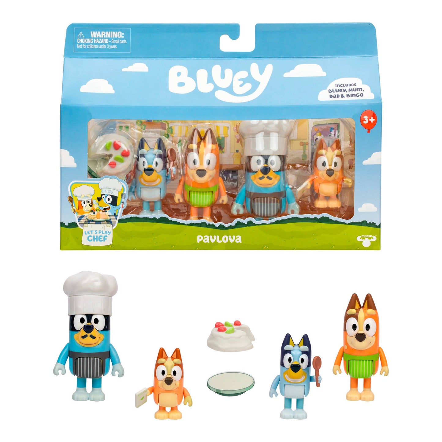 Moose Toys - Bluey Family 4-Pack Figure Set