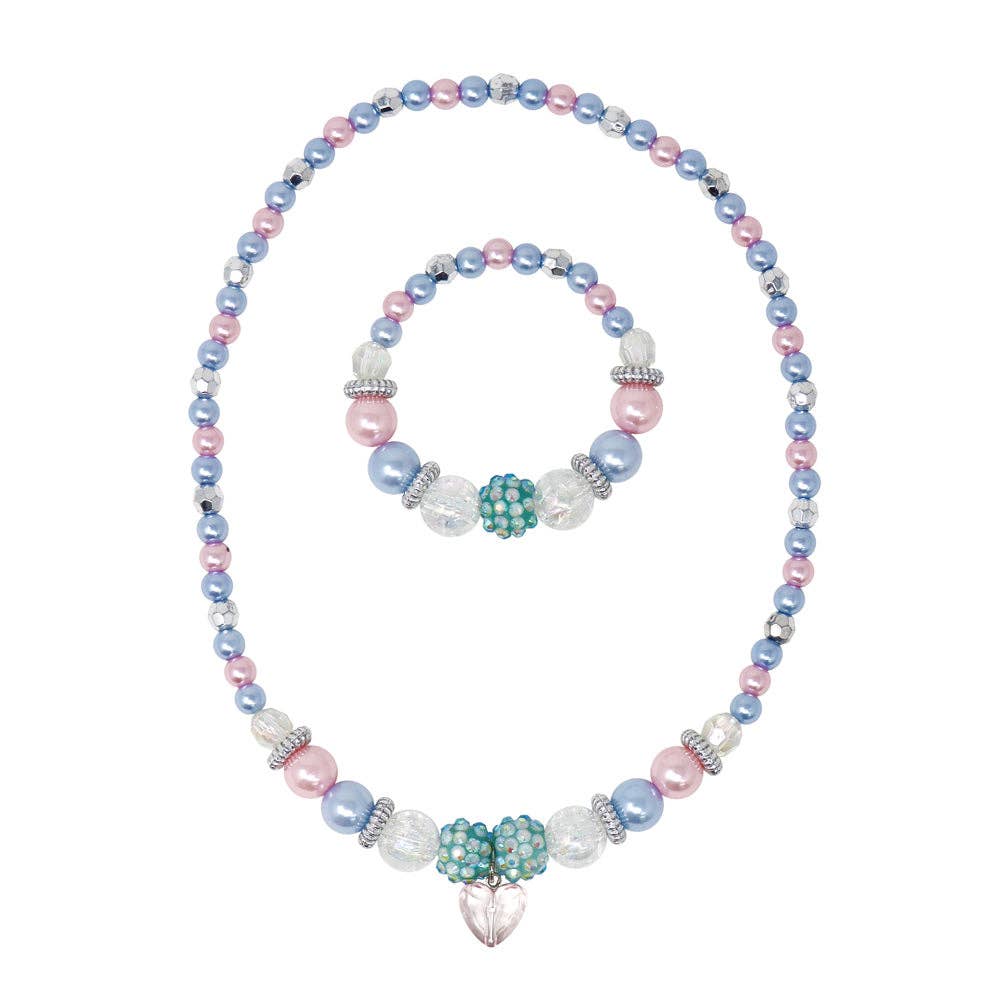 Blue Ice Princess Stretch Pearl Necklace