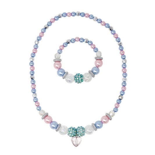 Blue Ice Princess Stretch Pearl Necklace