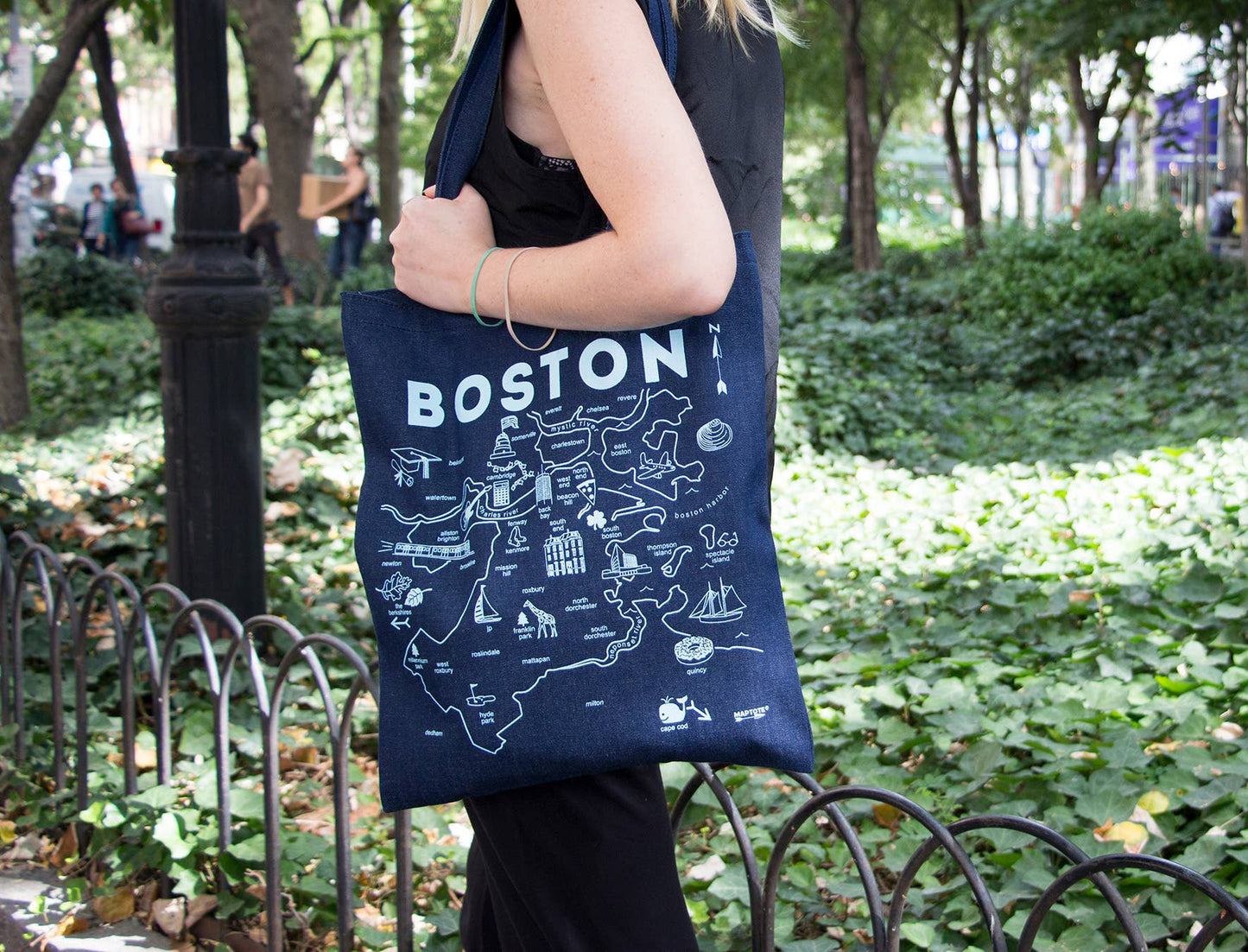 Boston Denim Tote - Cotton Denim, USA Made