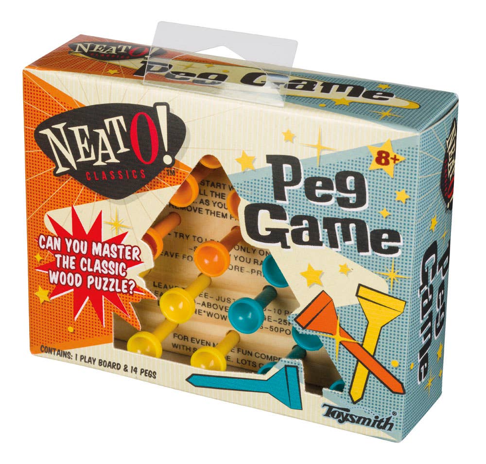 Neato! Classic Wooden Peg Game - Travel Size