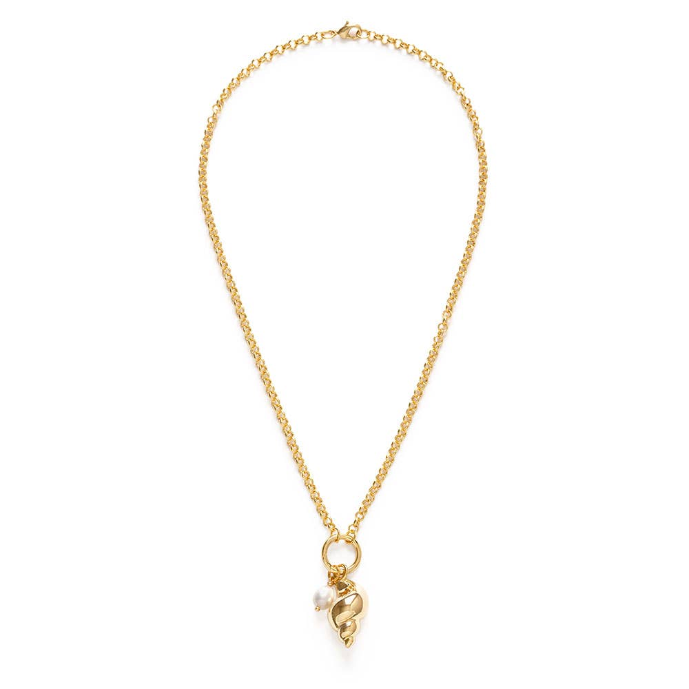 Amano Studio - Conch Shell and Pearl Statement Necklace