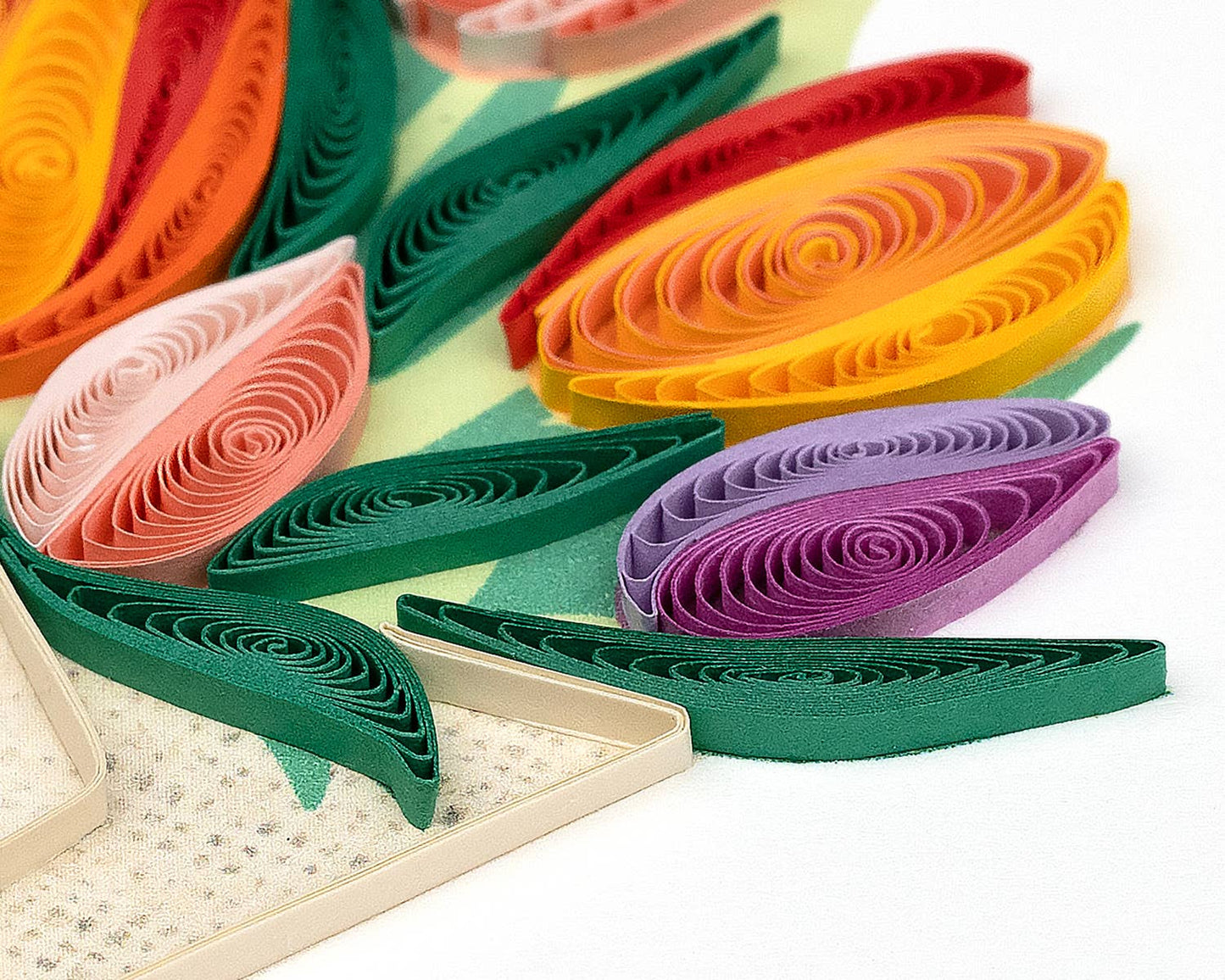 Quilling Card - Quilled Tulip Bouquet Birthday Card | Floral Birthday Card