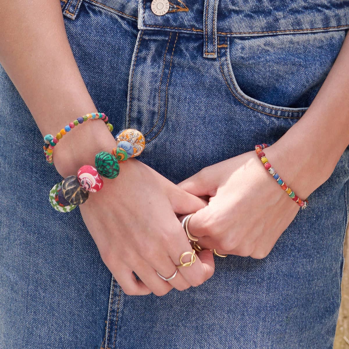 Kantha Milieu Overlap Bangle