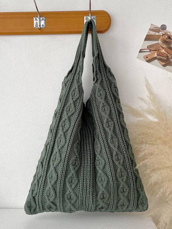 UZ Wholesale Store - Solid Color Woven Handbags