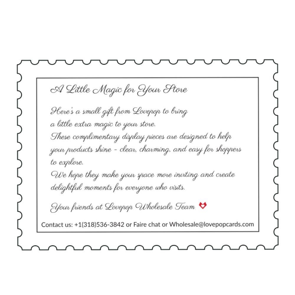 Lovepop Cards - Message Stamp - Free Display