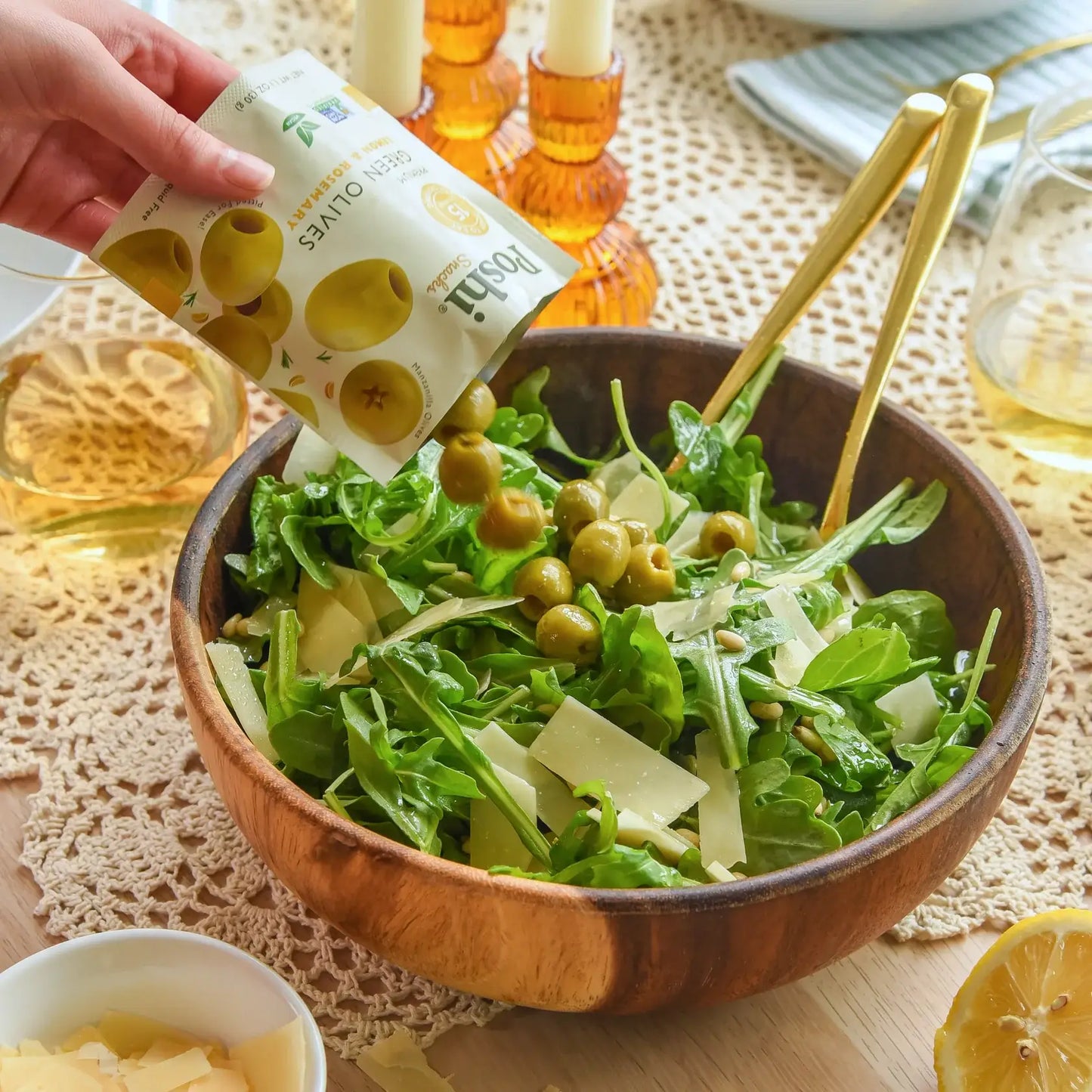 Lemon & Rosemary Pitted Green Olives 1.1oz