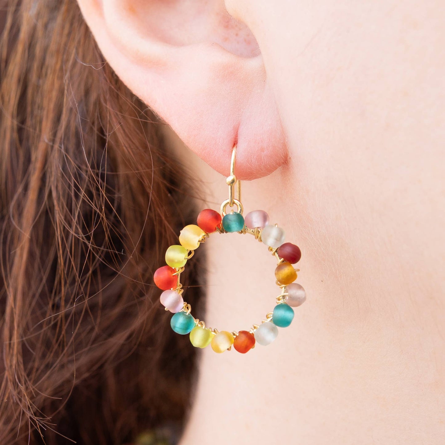 WorldFinds - Kaleidoscope Loop Earrings