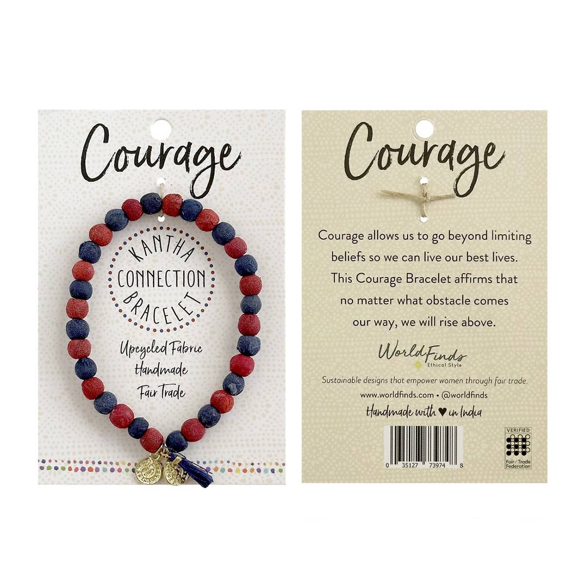 Courage • Kantha Connection Bracelet