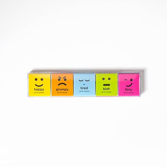 10-pc Moodibars Squares Gift Pack: Happy, Grumpy, Tired, Blah, Flirty, Silly, Excited, & Cool