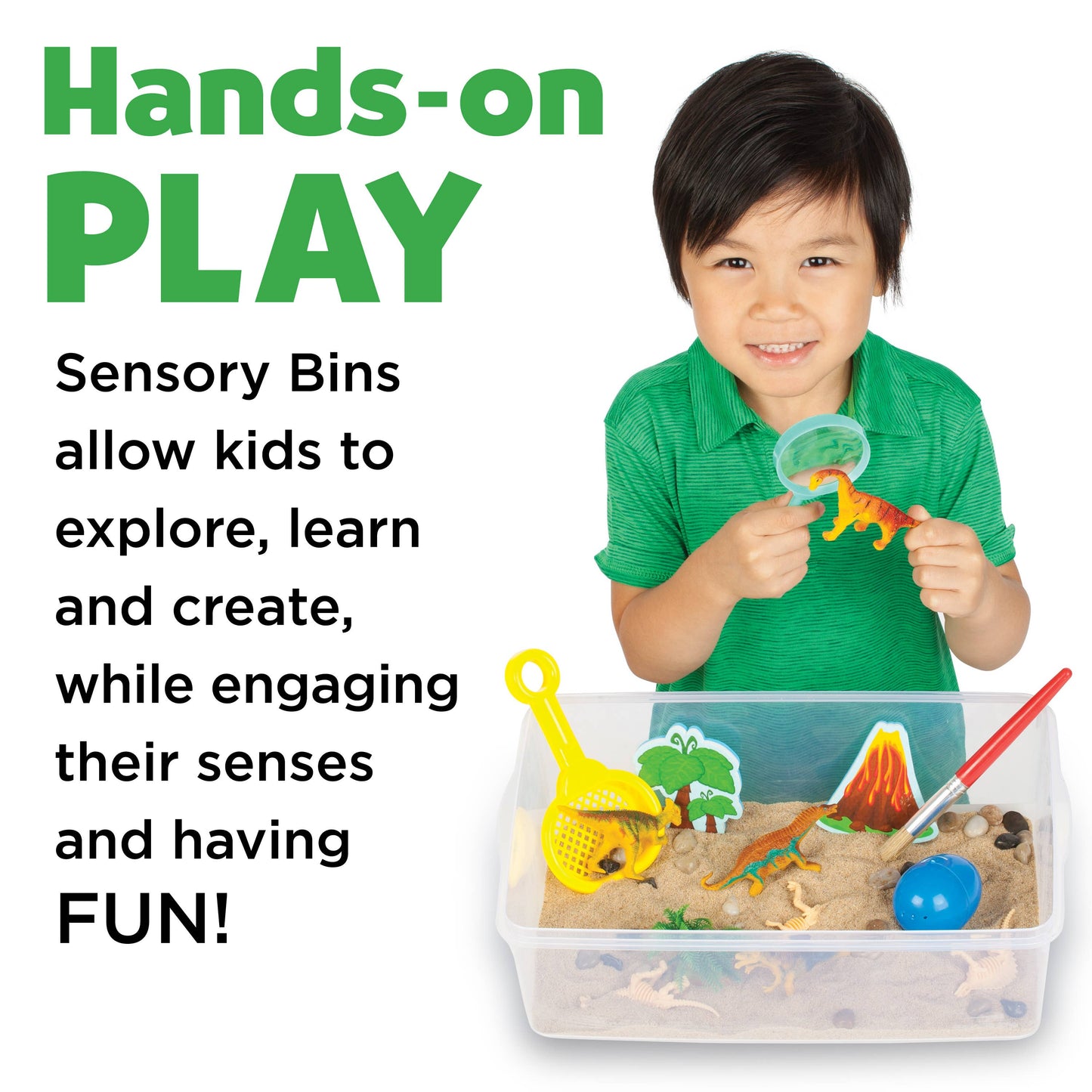 Sensory Bin Dinosaur Dig