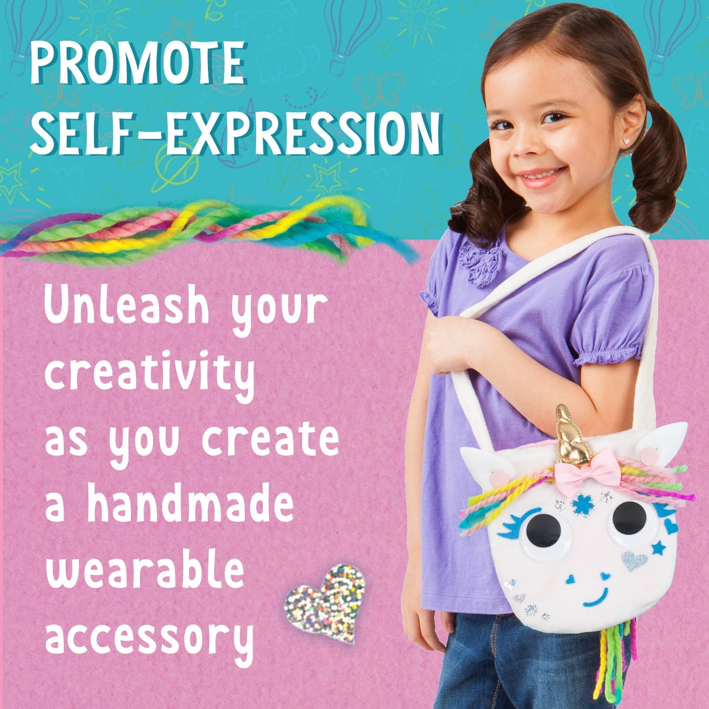 Make A No-Sew Unicorn Purse DIY Craft Kit