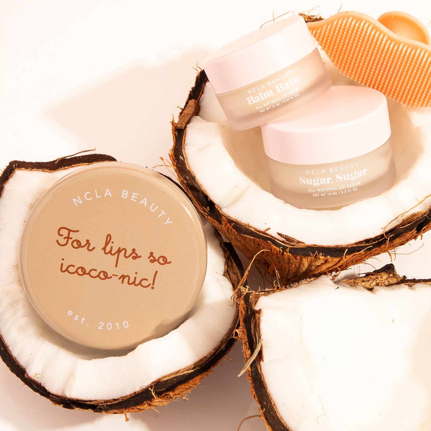 NCLA Beauty - Coconut Vanilla Lip care set + Lip Scrubber
