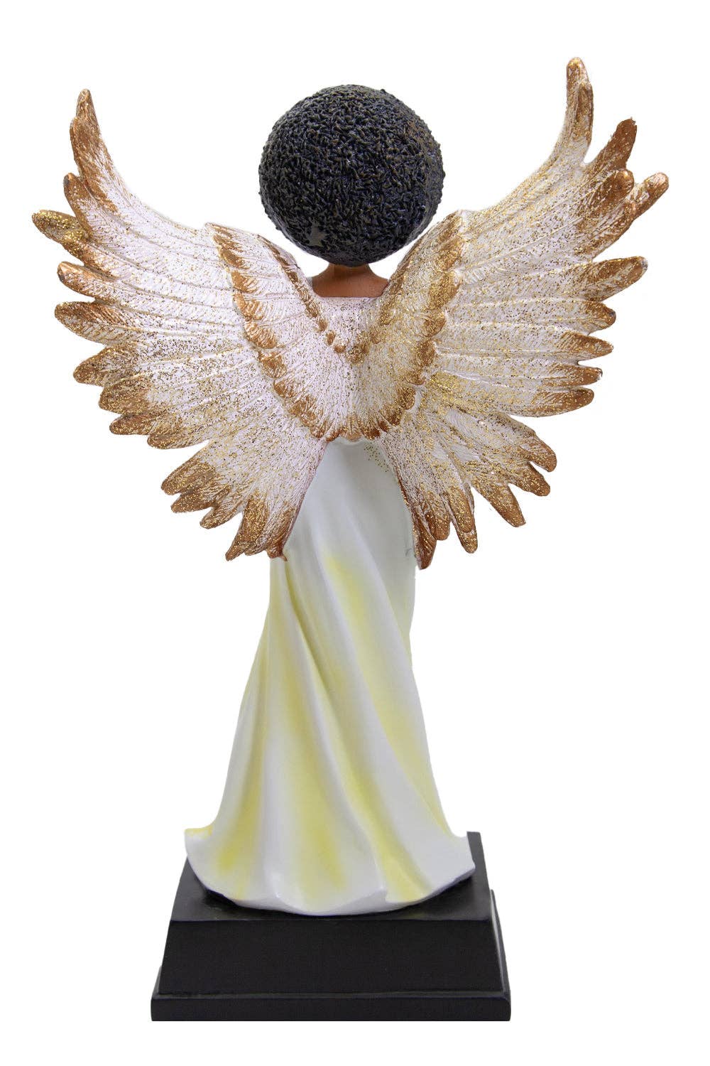 African American Expressions - FAN03 Golden Angel Figurine w/ Glitter Accents