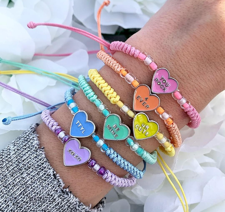 Be Mine Conversation Heart Valentines Bracelet - Assorted Styles