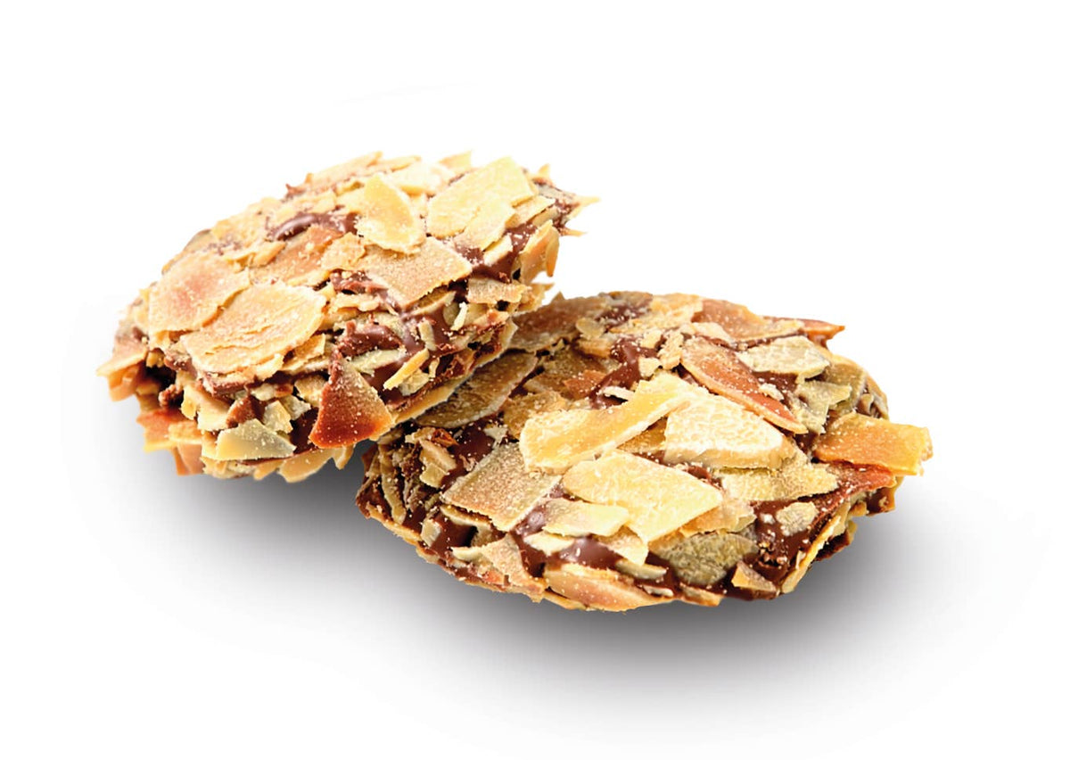 Artisan Chocolate Truffle Covered with Almond Flakes.