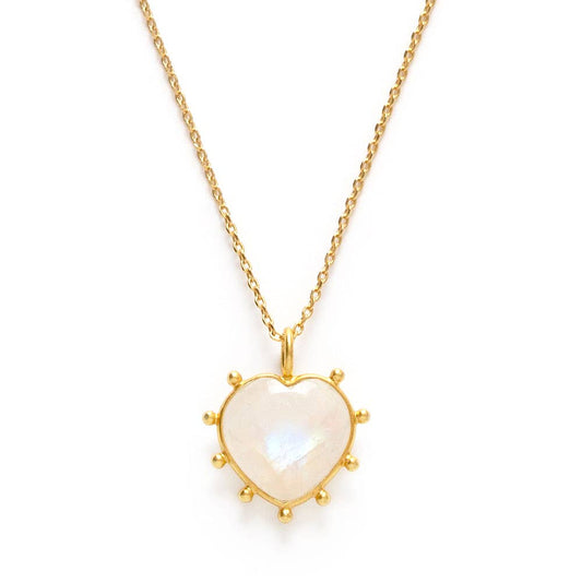Gemstone Heart Necklace - Pink/Rose Quartz