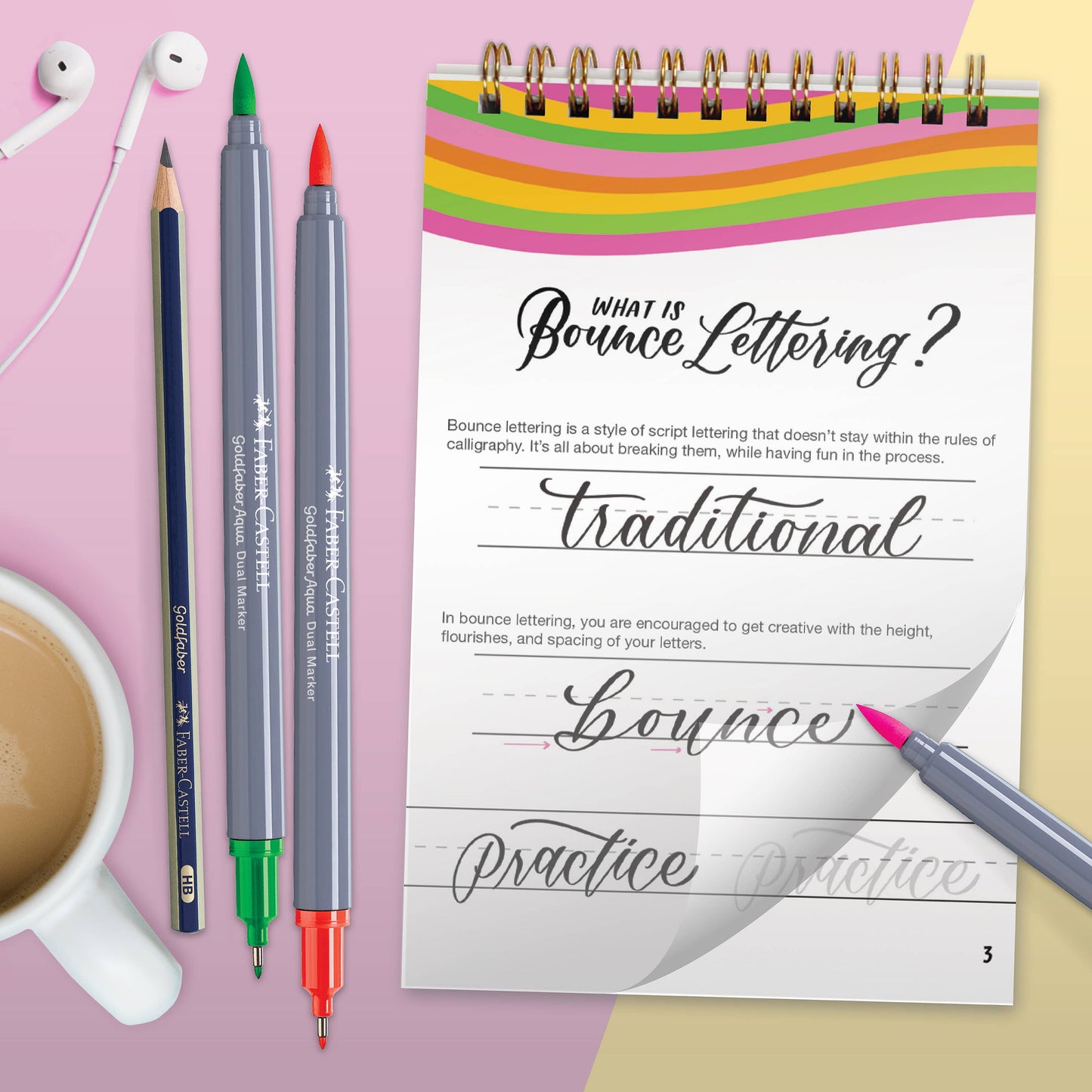 Bounce Lettering DIY Hand Lettering Kit