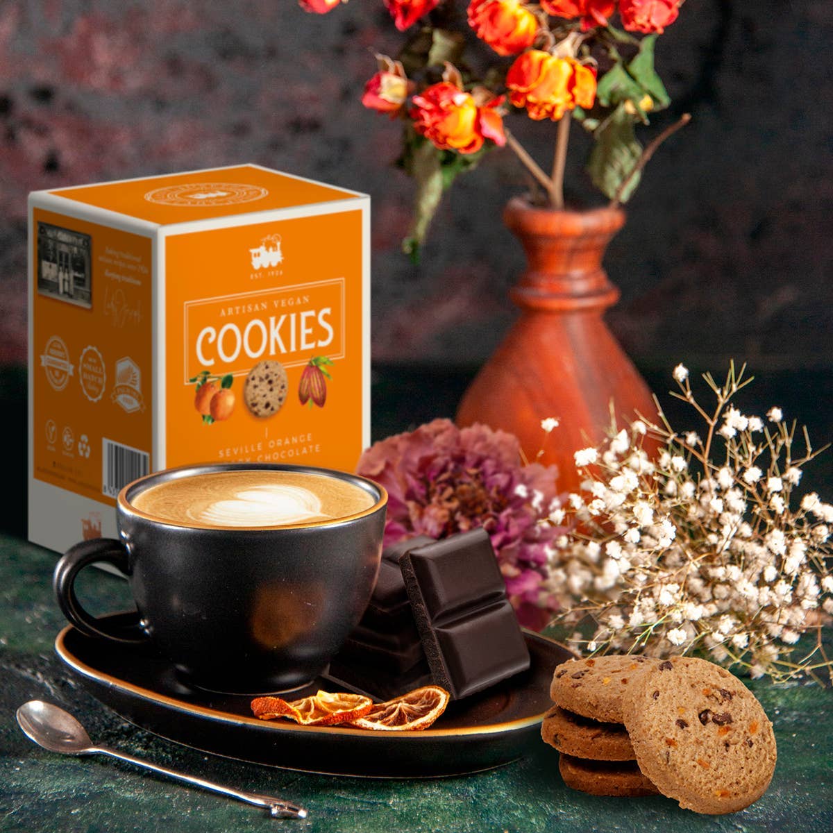Cookies with Seville Orange & Dark Chocolate