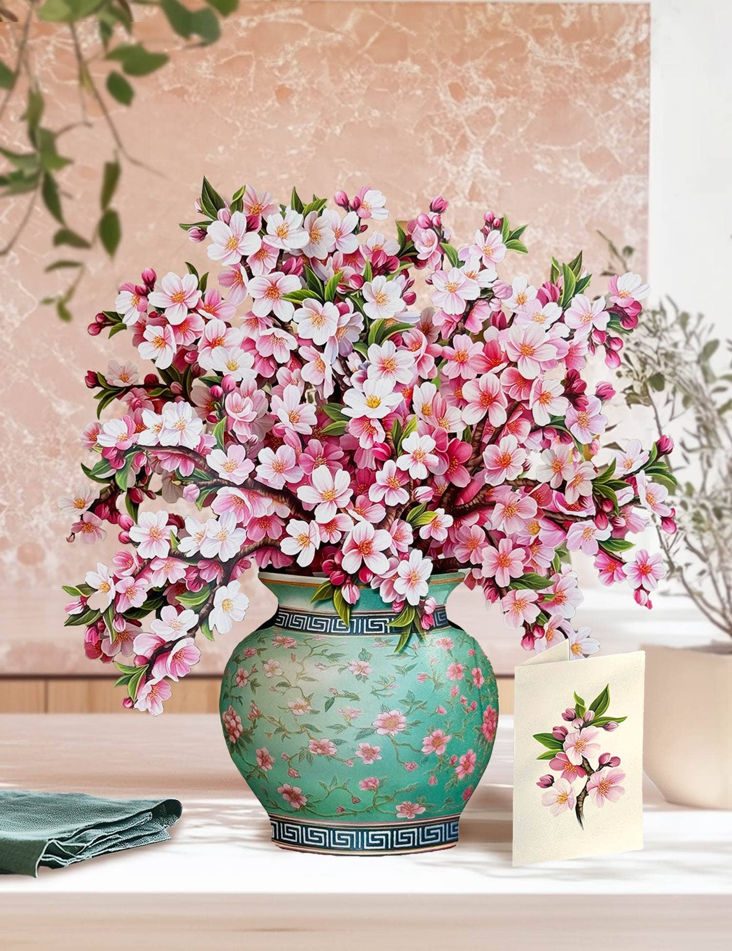 FreshCut Paper LLC - Japanese Cherry Blossoms (8 Pop-up Greeting Cards)