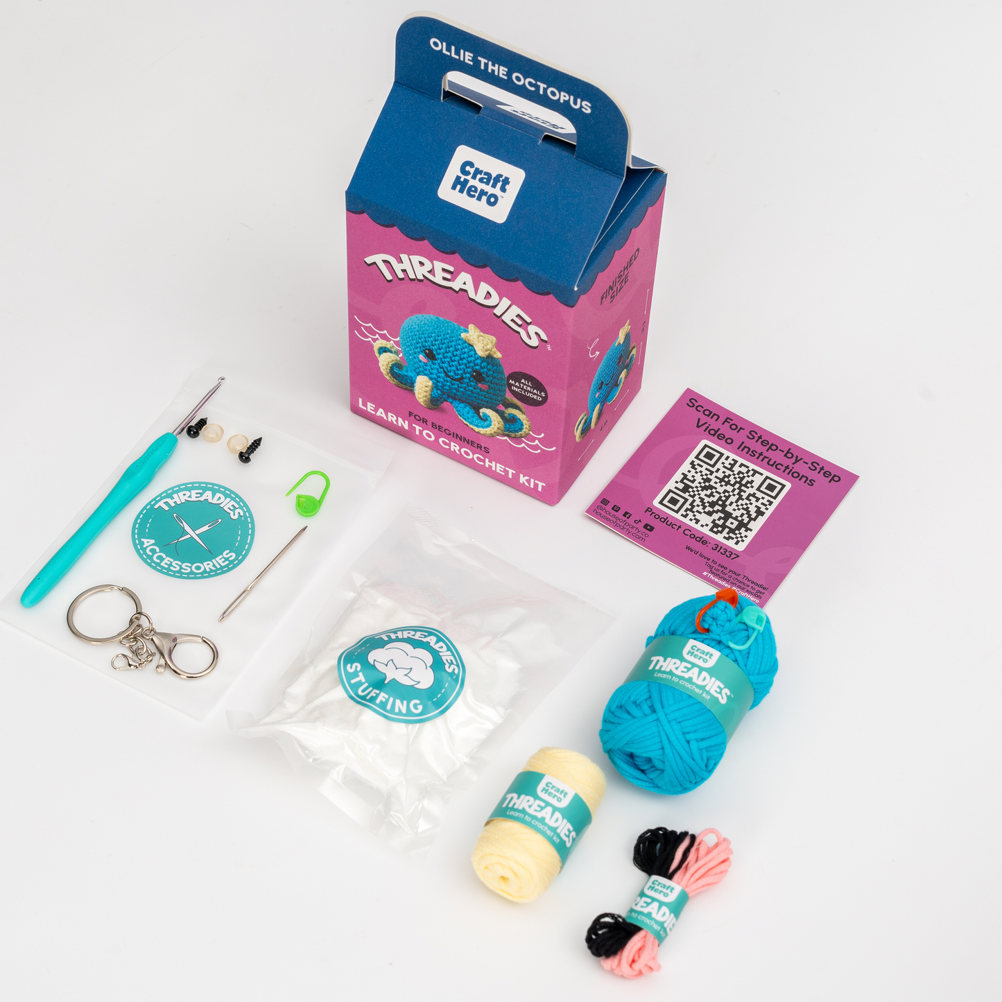 Craft Hero - Crochet Kit for Beginners — Ollie the Octopus